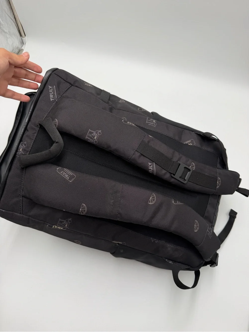RARE Travis Mathew Golf Truly Seltzer AOP Black Insulated Cooler Backpack